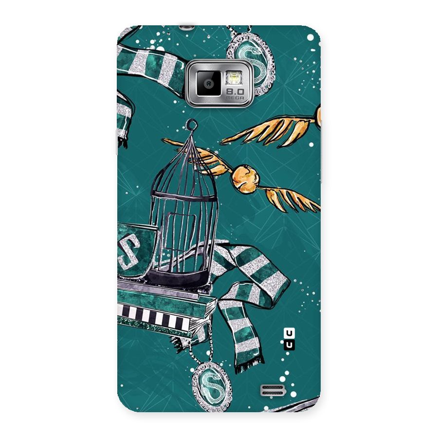 Green Scarf Back Case for Galaxy S2