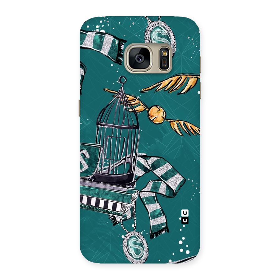 Green Scarf Back Case for Galaxy S7