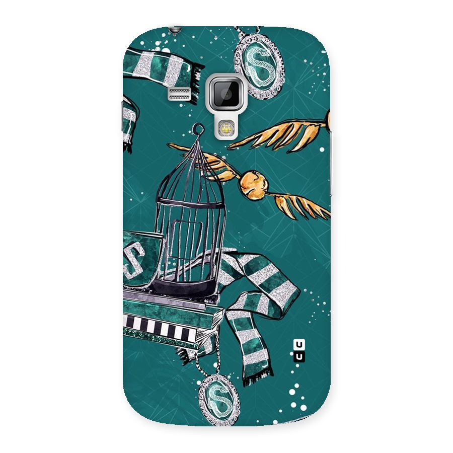 Green Scarf Back Case for Galaxy S Duos