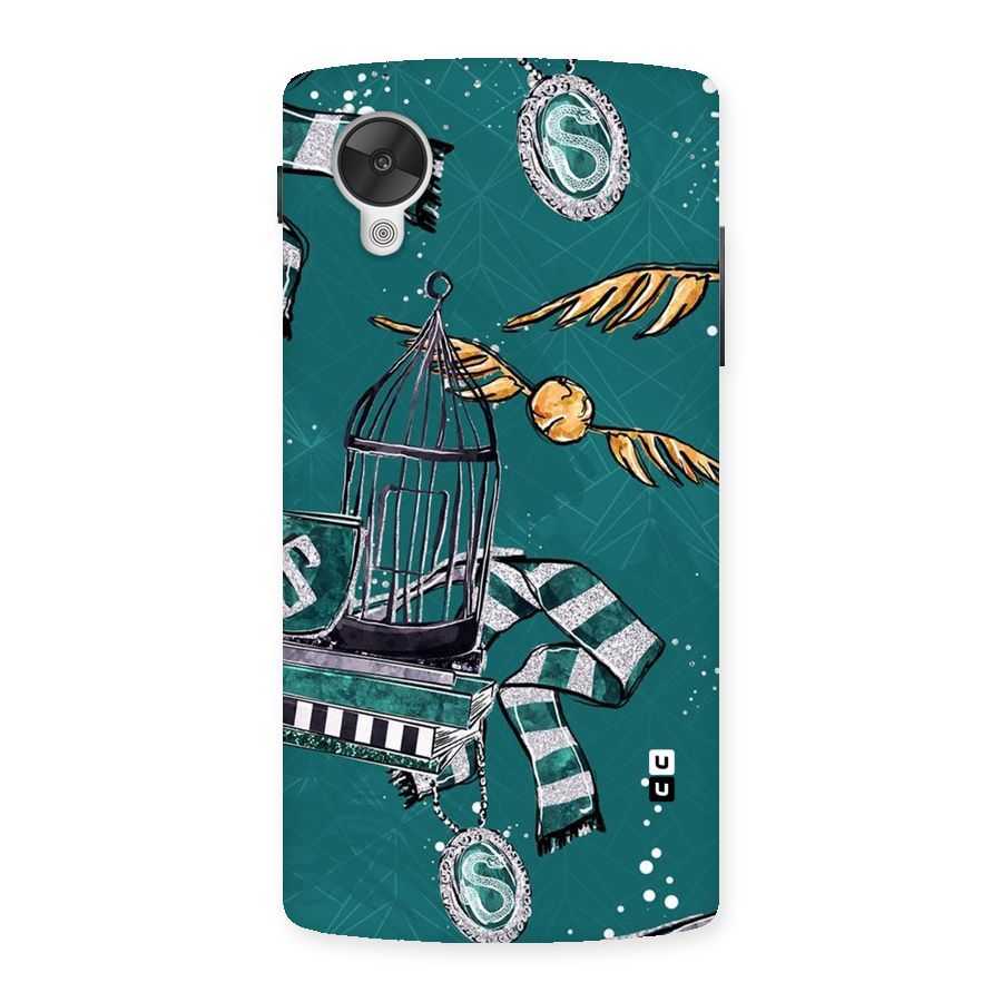 Green Scarf Back Case for Google Nexsus 5