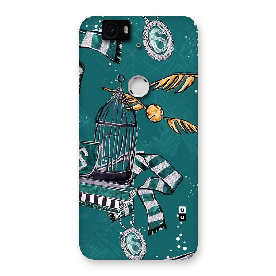 Green Scarf Back Case for Google Nexus-6P