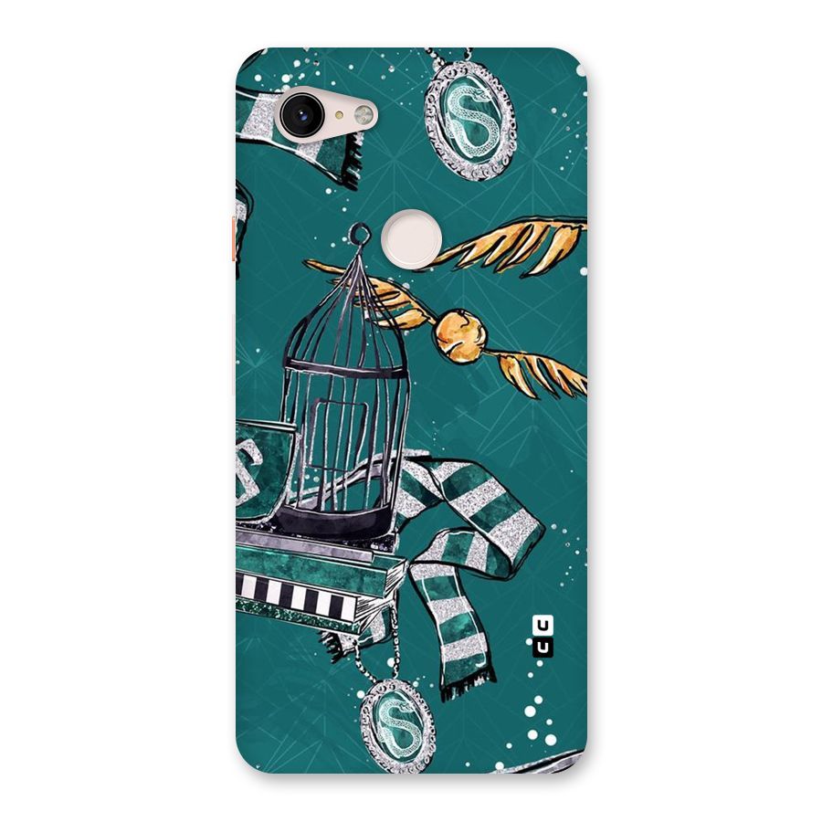 Green Scarf Back Case for Google Pixel 3 XL