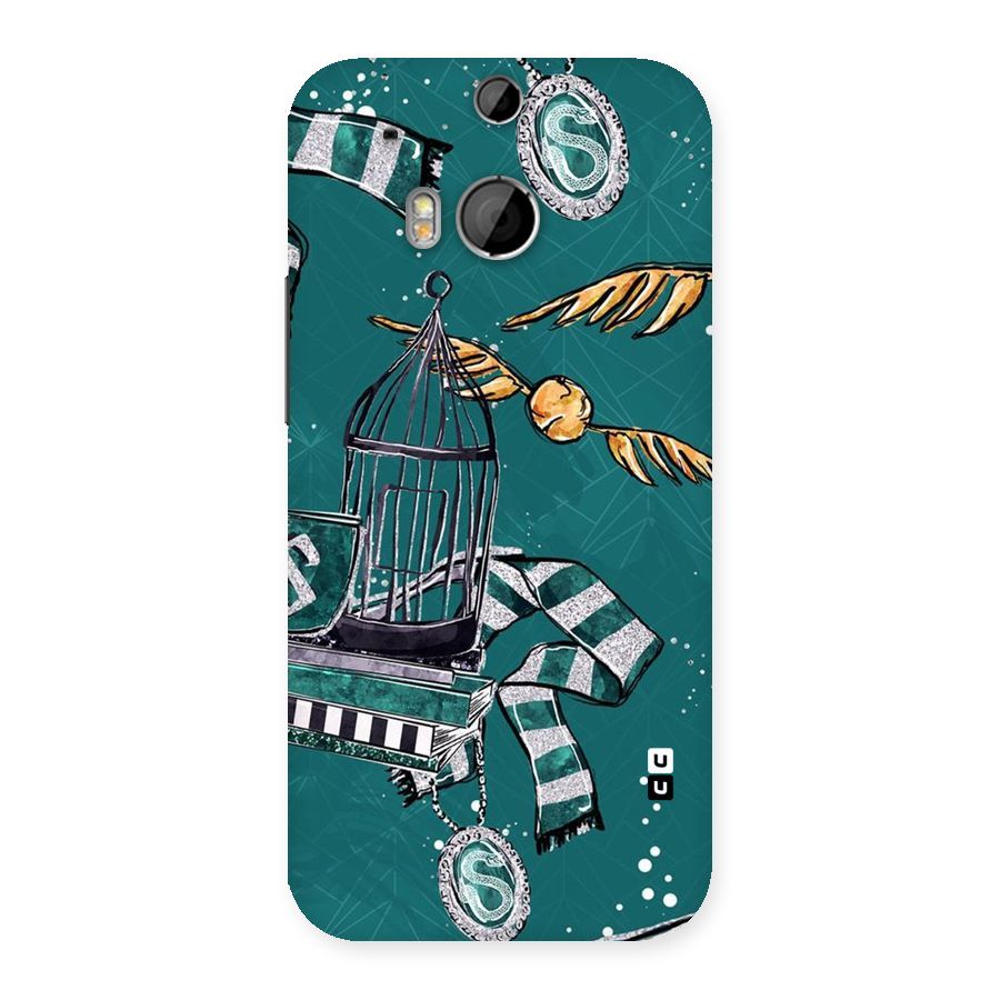 Green Scarf Back Case for HTC One M8