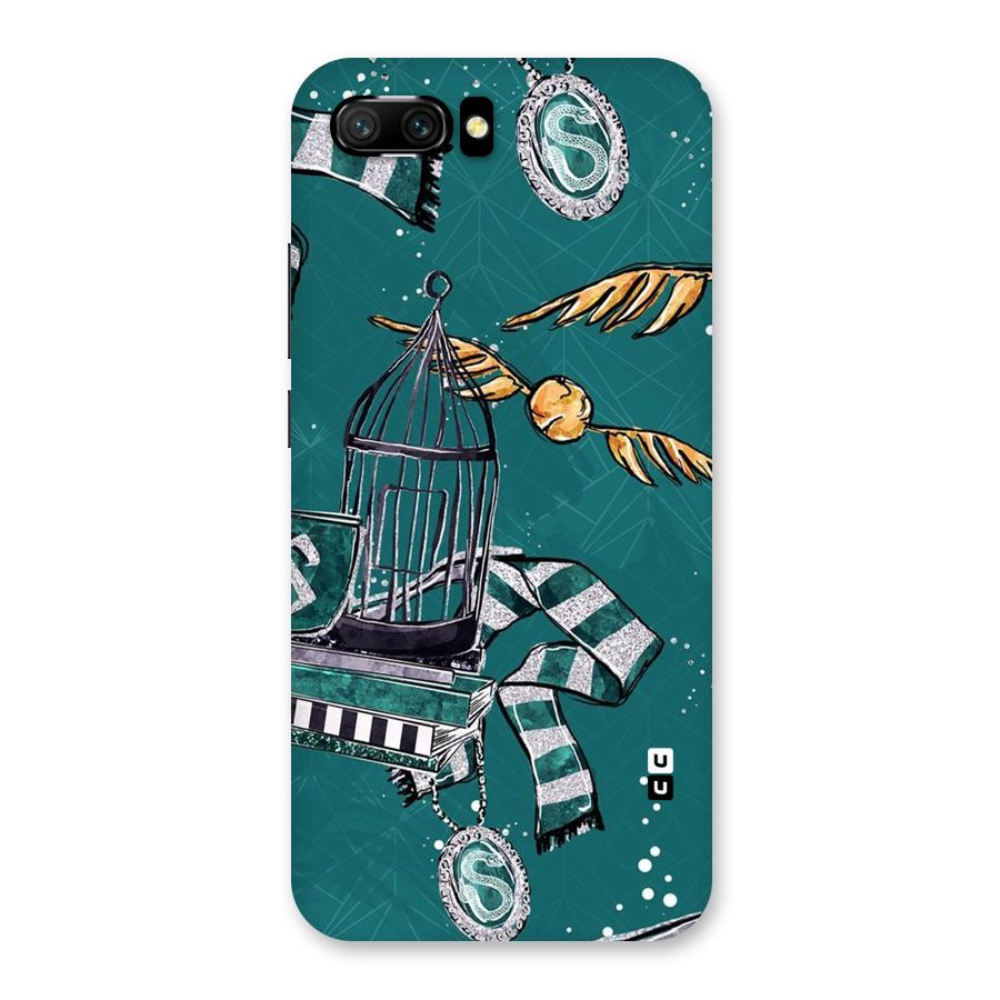 Green Scarf Back Case for Honor 10