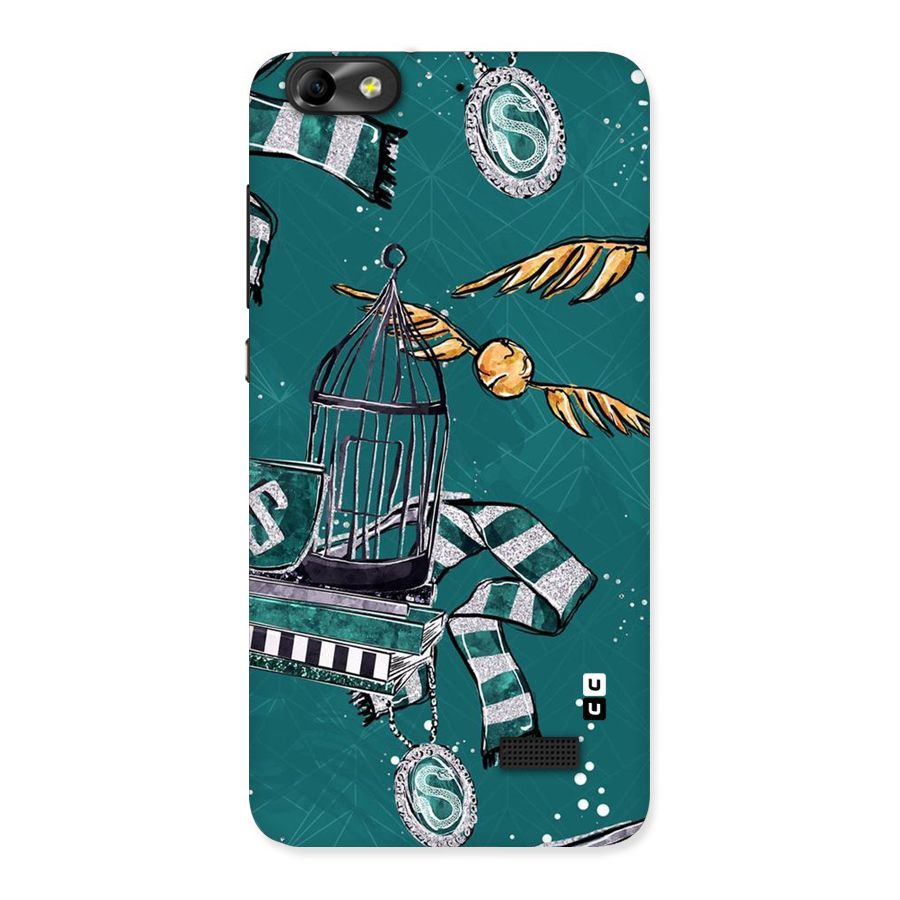 Green Scarf Back Case for Honor 4C