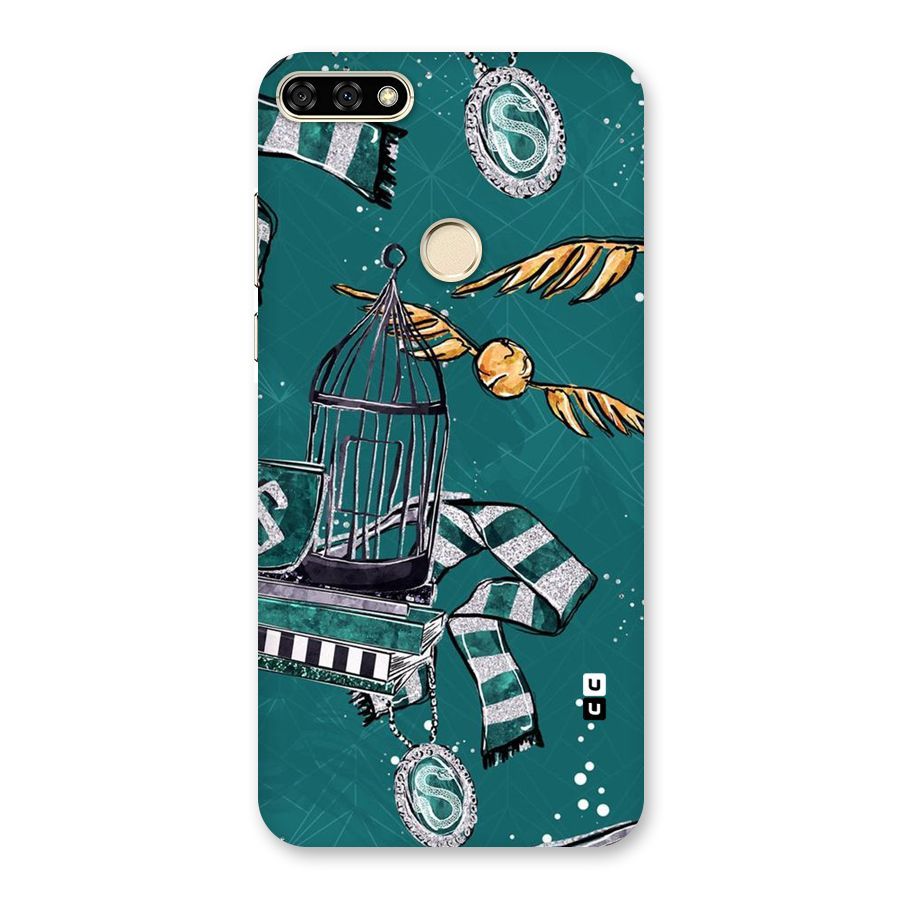 Green Scarf Back Case for Honor 7A