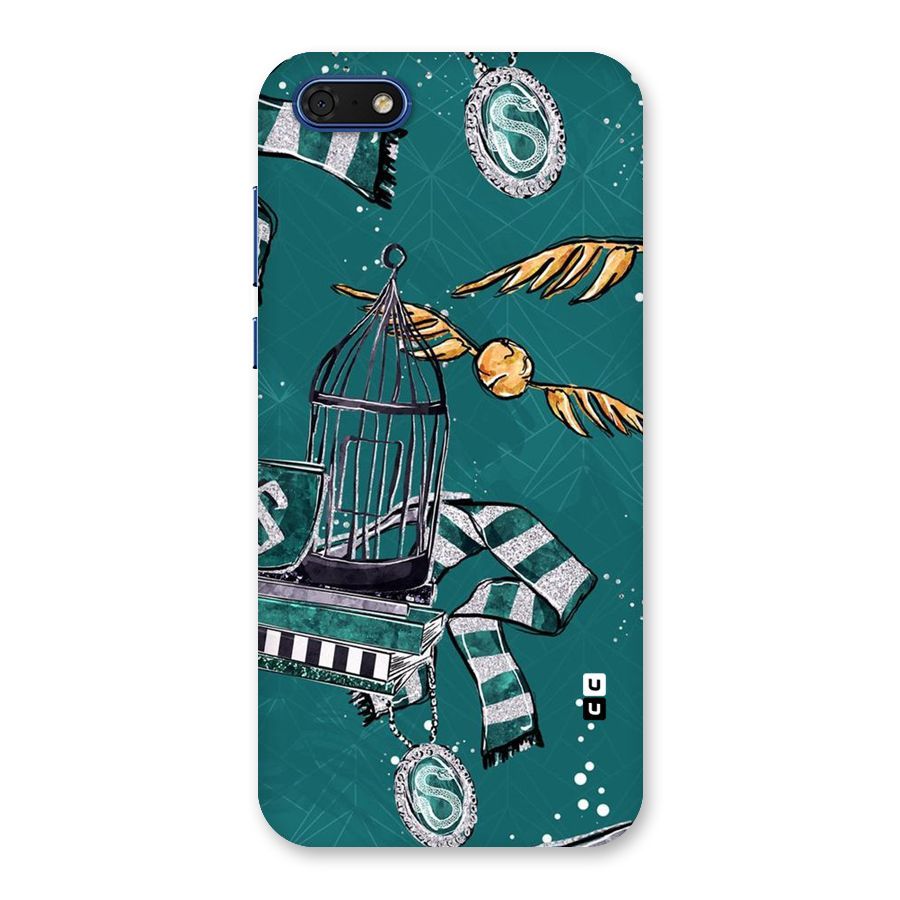 Green Scarf Back Case for Honor 7s