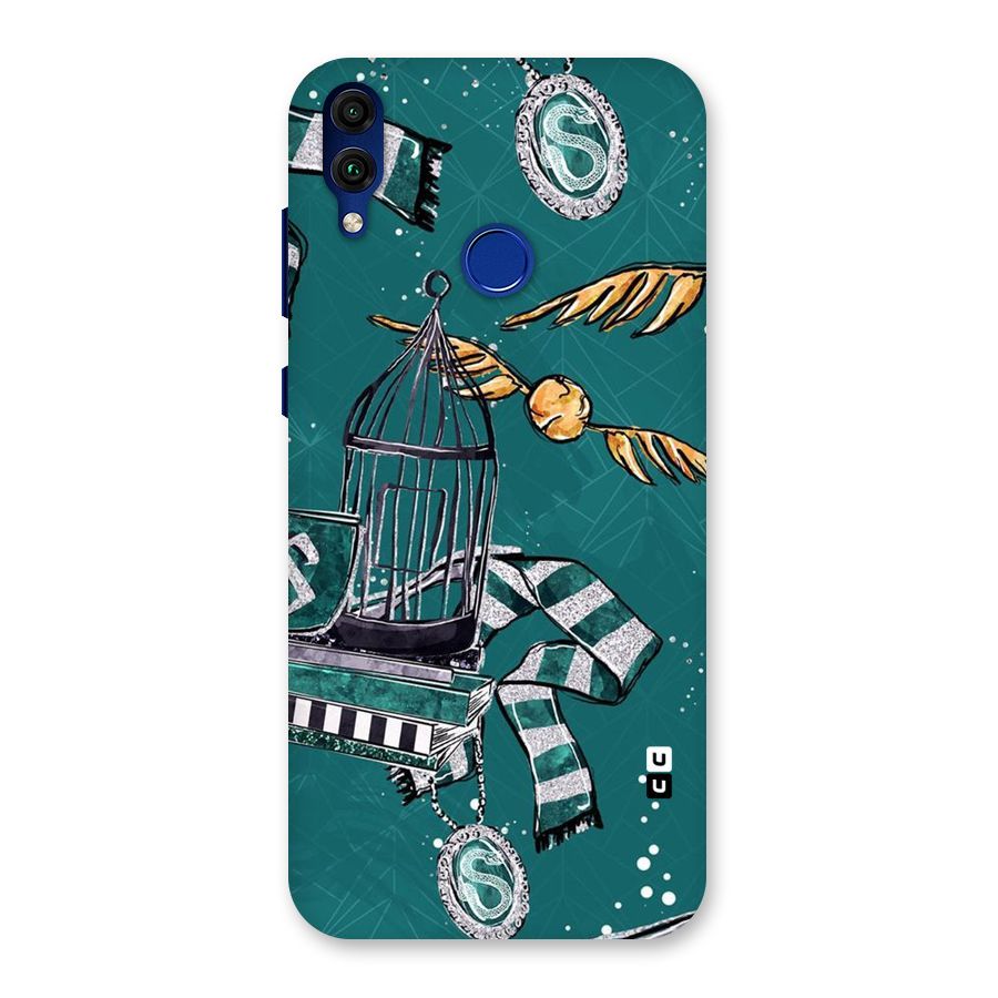 Green Scarf Back Case for Honor 8C