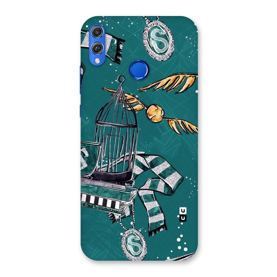 Green Scarf Back Case for Honor 8X