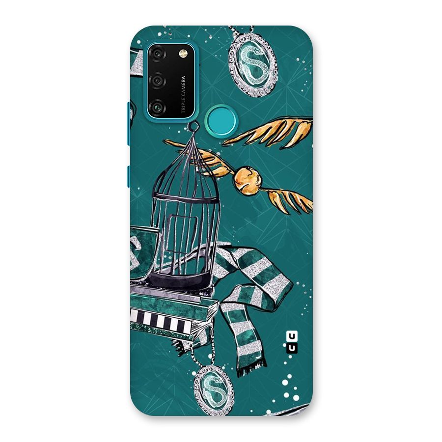 Green Scarf Back Case for Honor 9A