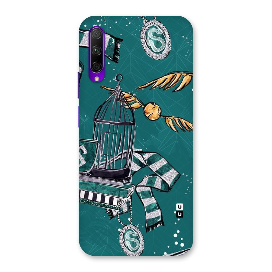 Green Scarf Back Case for Honor 9X Pro