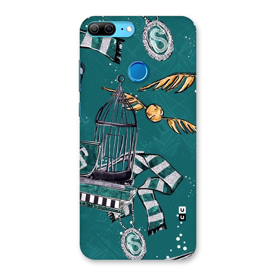 Green Scarf Back Case for Honor 9 Lite