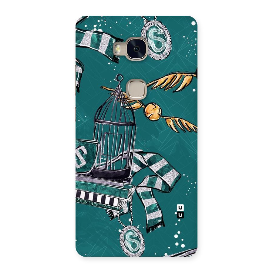 Green Scarf Back Case for Huawei Honor 5X