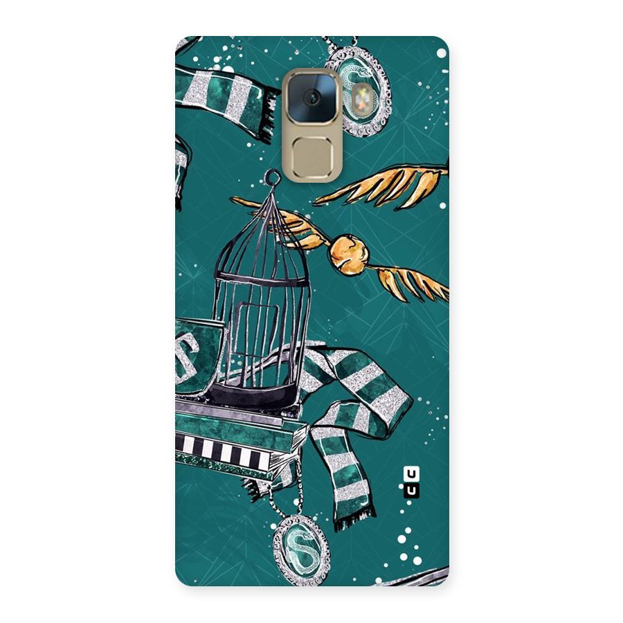 Green Scarf Back Case for Huawei Honor 7
