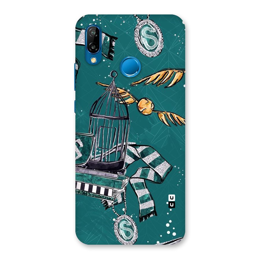Green Scarf Back Case for Huawei P20 Lite