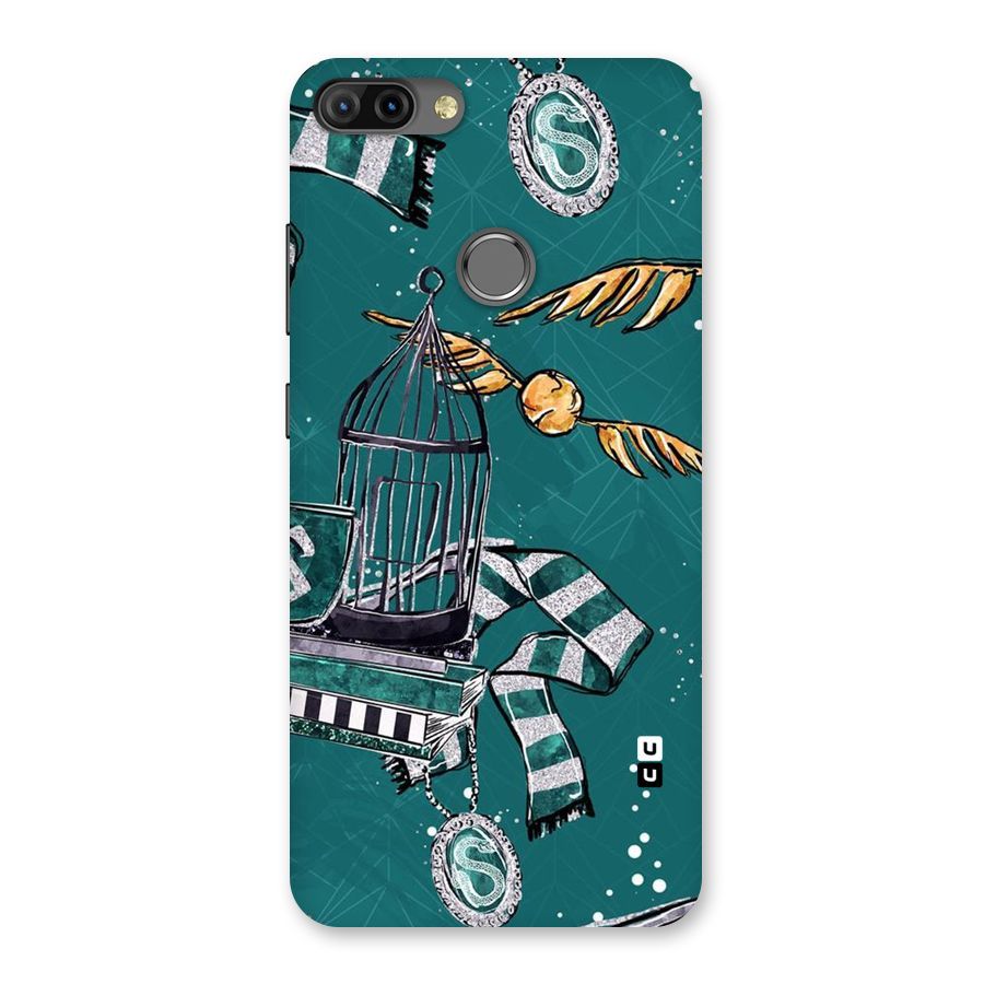 Green Scarf Back Case for Infinix Hot 6 Pro