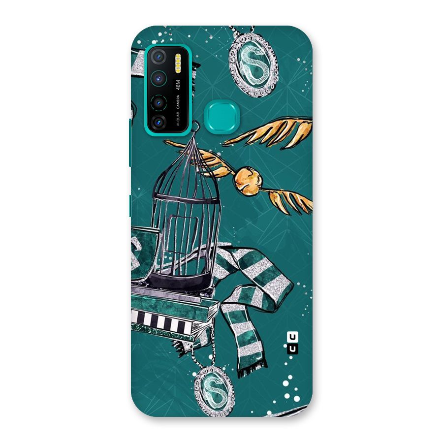 Green Scarf Back Case for Infinix Hot 9 Pro