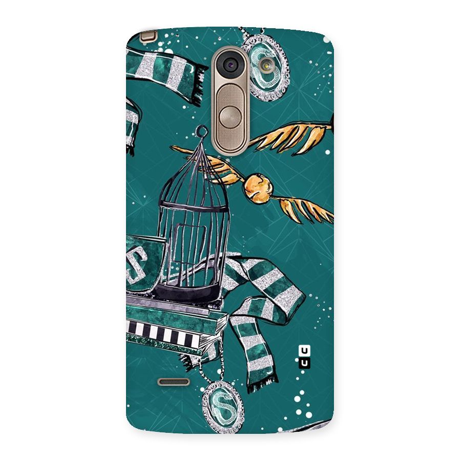 Green Scarf Back Case for LG G3 Stylus