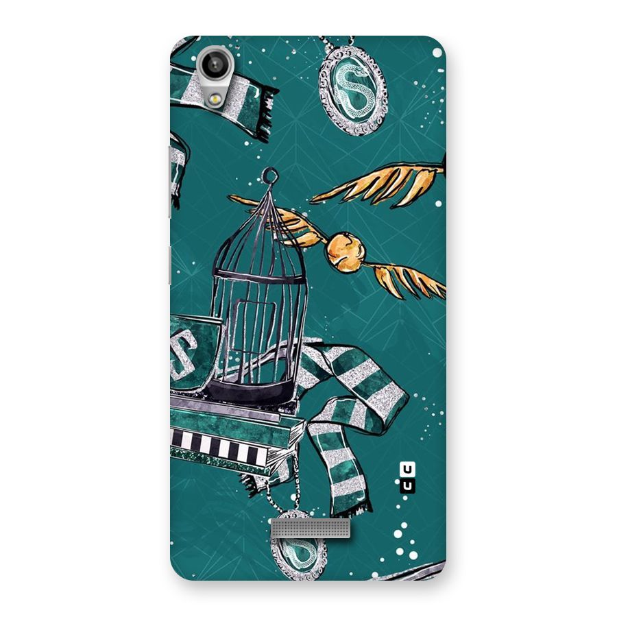 Green Scarf Back Case for Lava-Pixel-V1