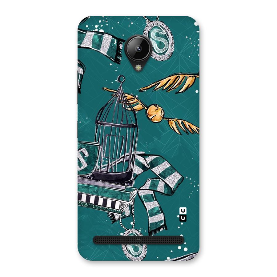 Green Scarf Back Case for Lenovo C2