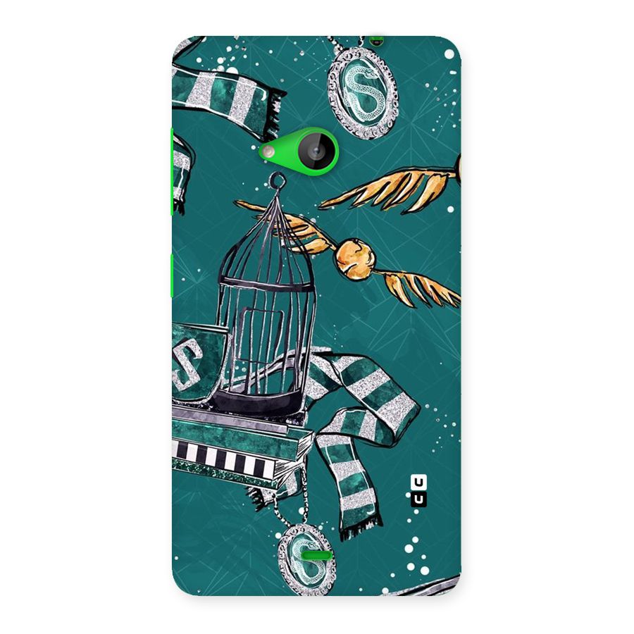 Green Scarf Back Case for Lumia 535