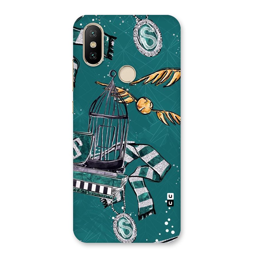Green Scarf Back Case for Mi A2