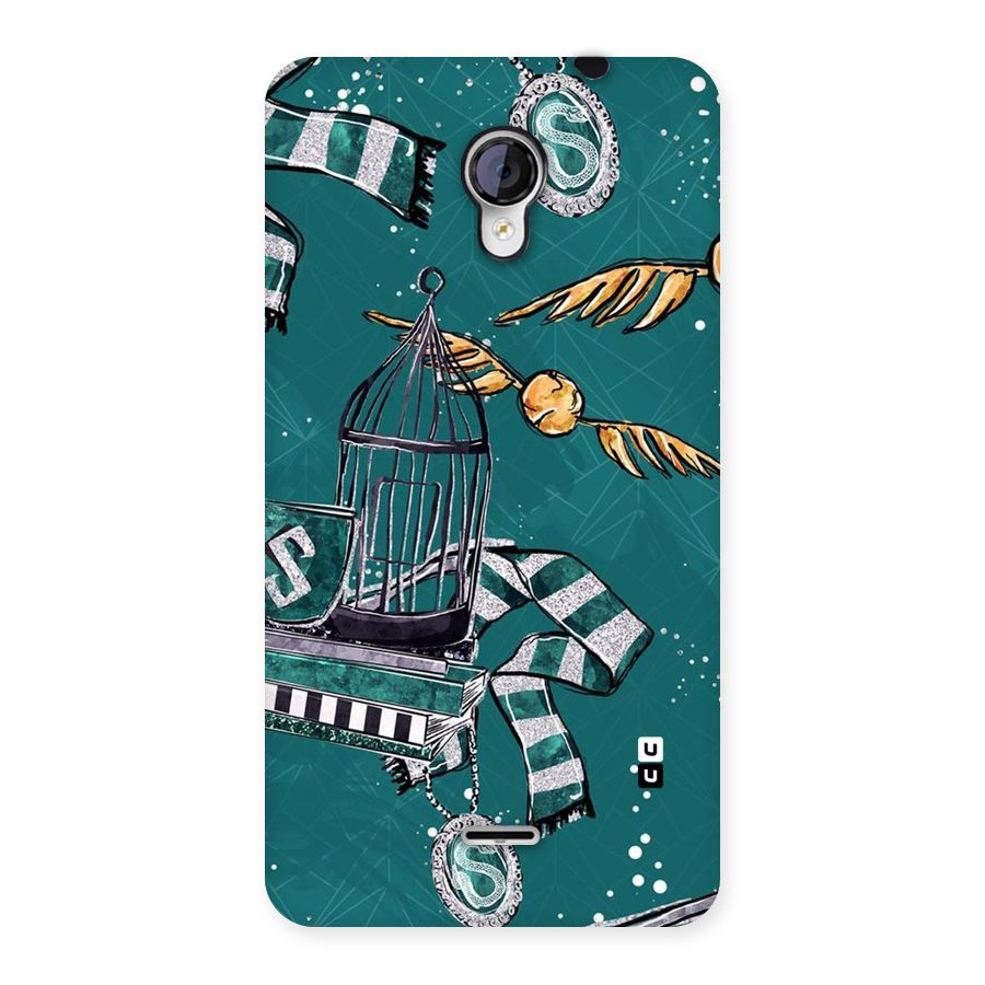 Green Scarf Back Case for Micromax Unite 2 A106