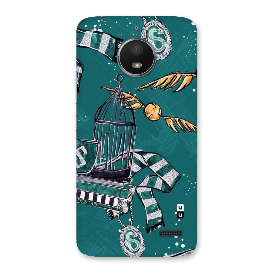 Green Scarf Back Case for Moto E4