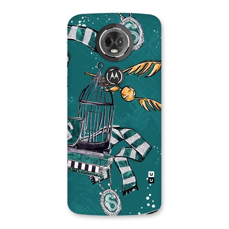 Green Scarf Back Case for Moto E5 Plus