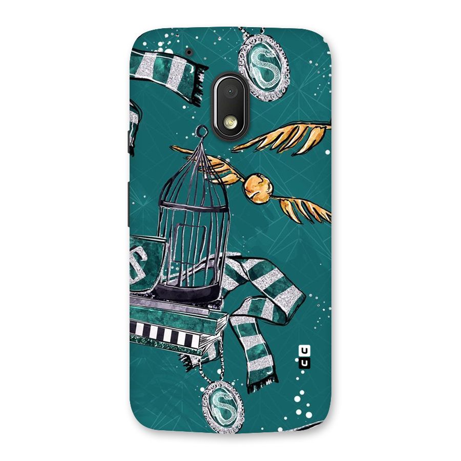 Green Scarf Back Case for Moto G4 Play