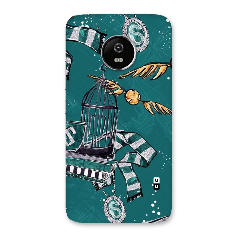 Green Scarf Back Case for Moto G5