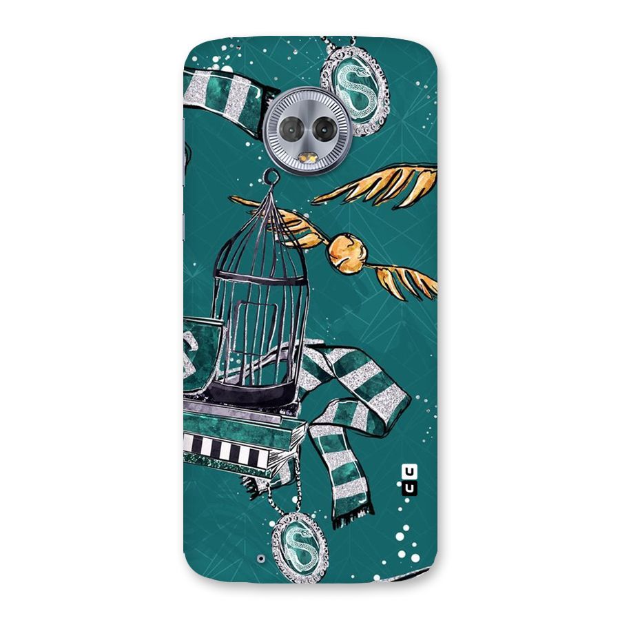 Green Scarf Back Case for Moto G6