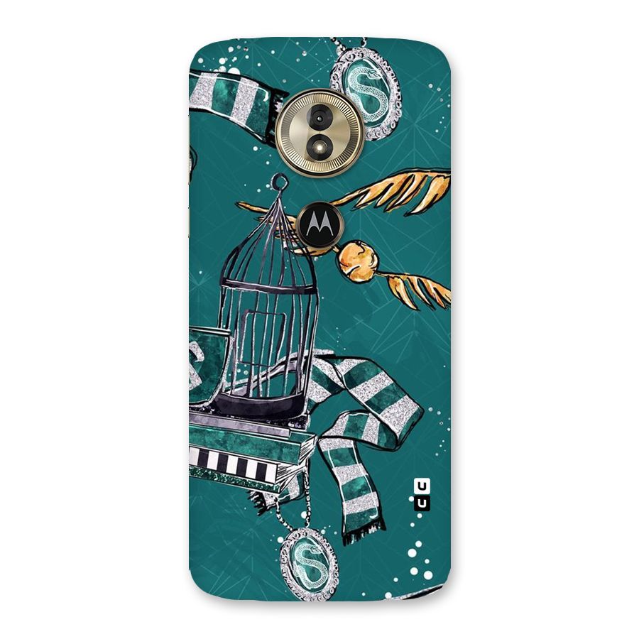 Green Scarf Back Case for Moto G6 Play