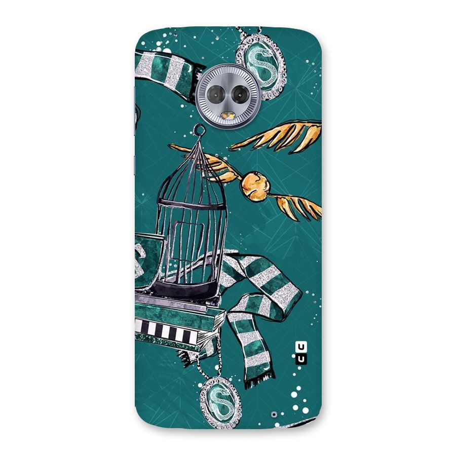 Green Scarf Back Case for Moto G6 Plus