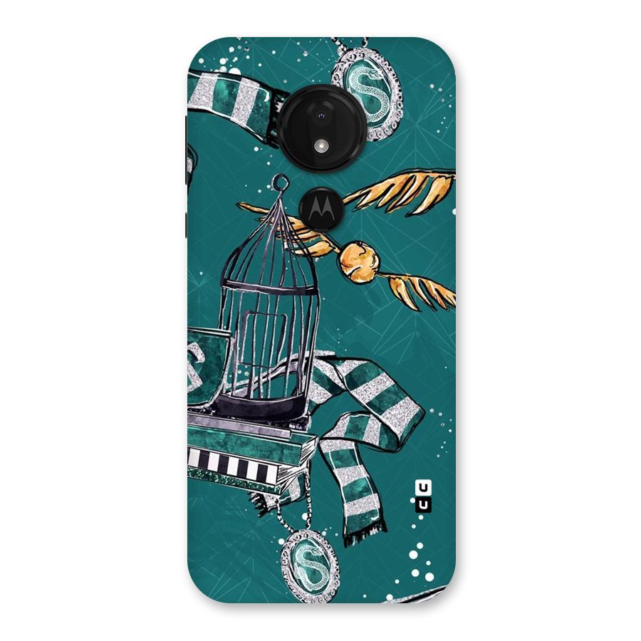 Green Scarf Back Case for Moto G7 Power