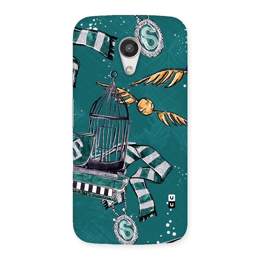 Green Scarf Back Case for Moto G 2nd Gen