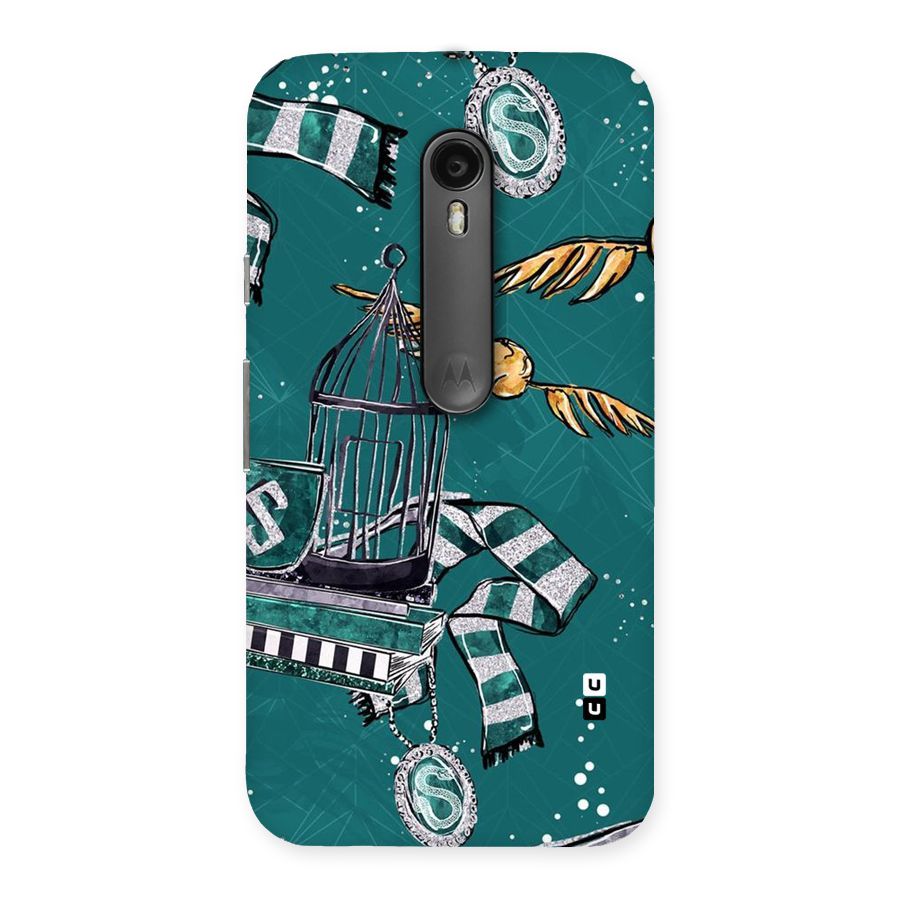 Green Scarf Back Case for Moto G Turbo