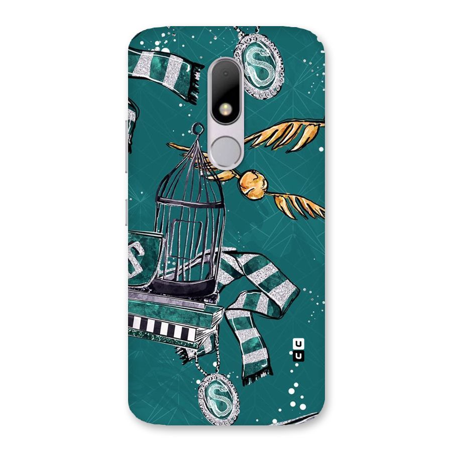 Green Scarf Back Case for Moto M