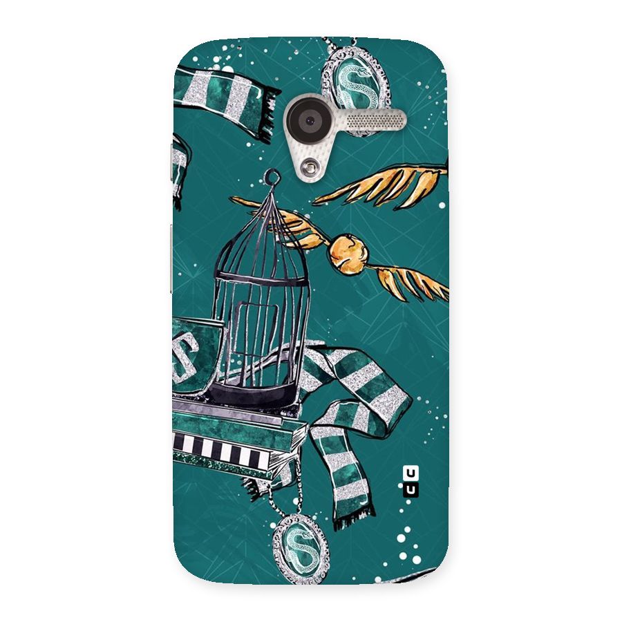 Green Scarf Back Case for Moto X