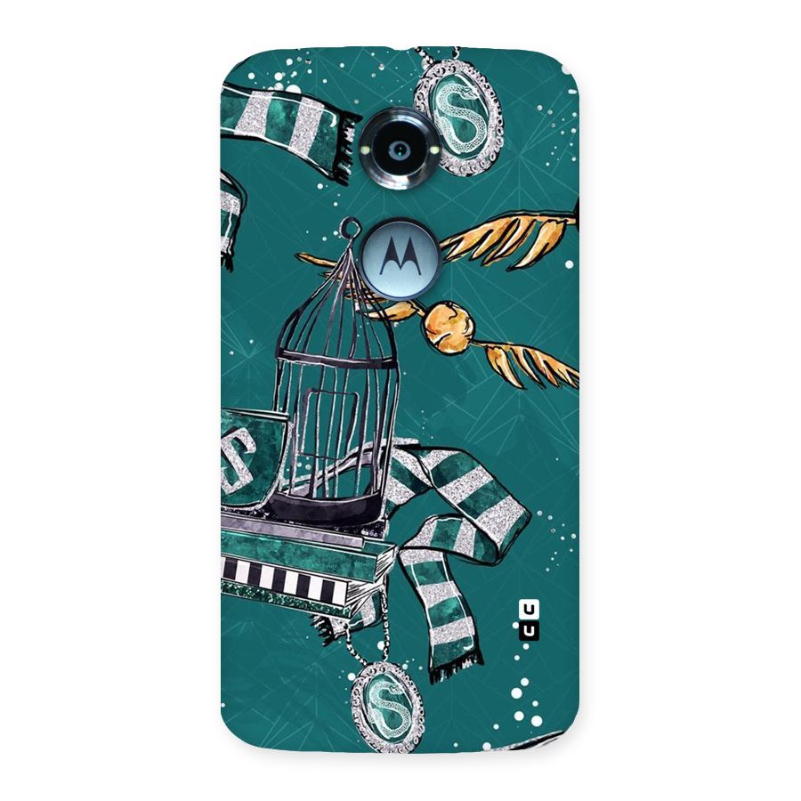 Green Scarf Back Case for Moto X 2nd Gen