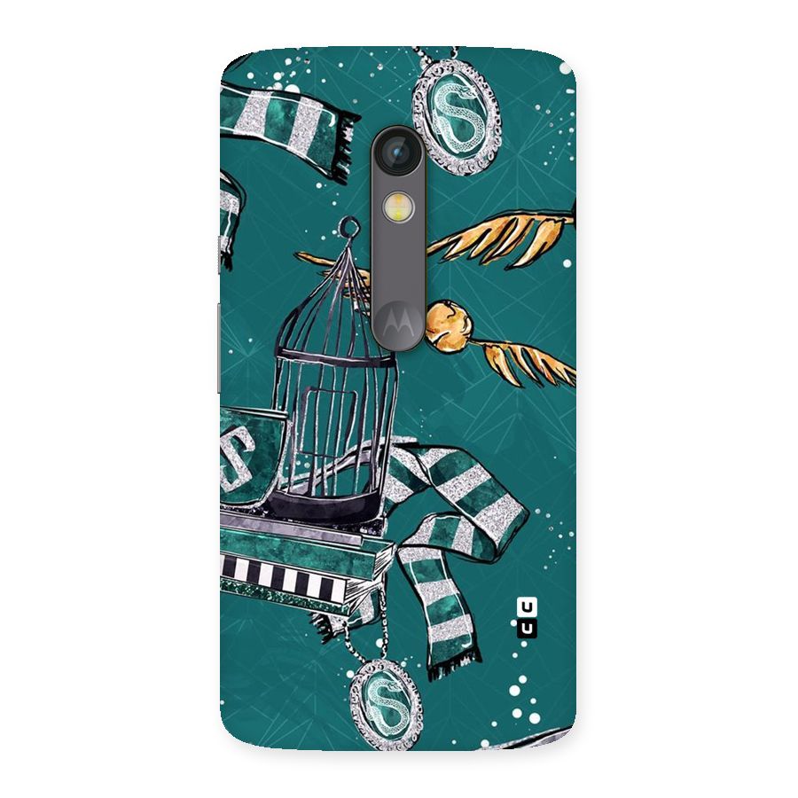 Green Scarf Back Case for Moto X Play