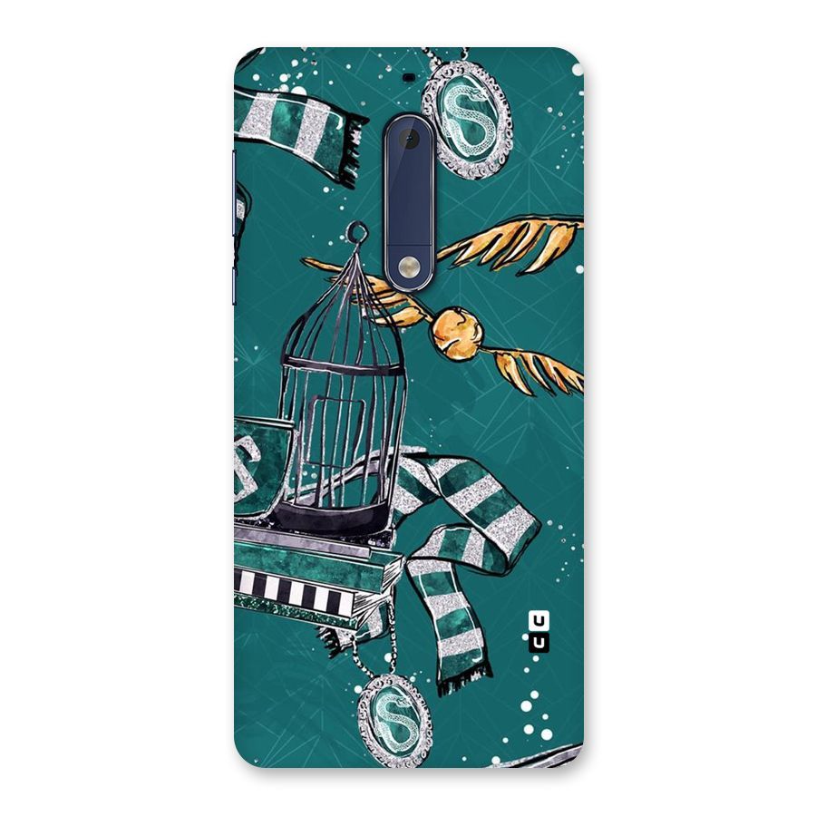 Green Scarf Back Case for Nokia 5