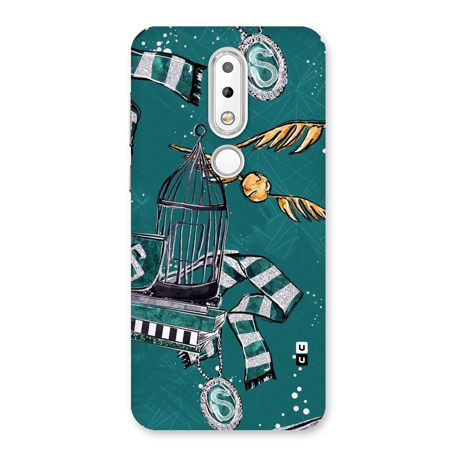 Green Scarf Back Case for Nokia 6.1 Plus