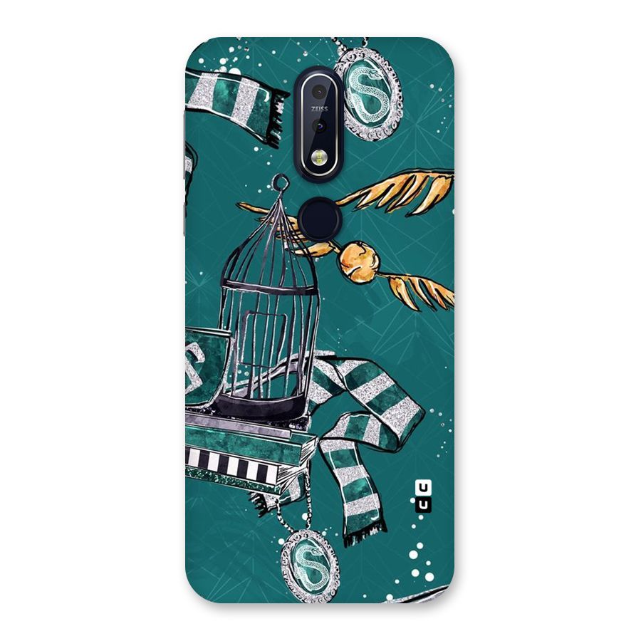 Green Scarf Back Case for Nokia 7.1