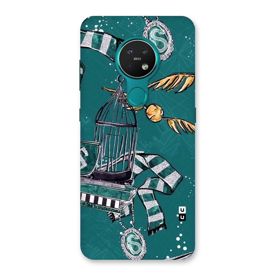 Green Scarf Back Case for Nokia 7.2