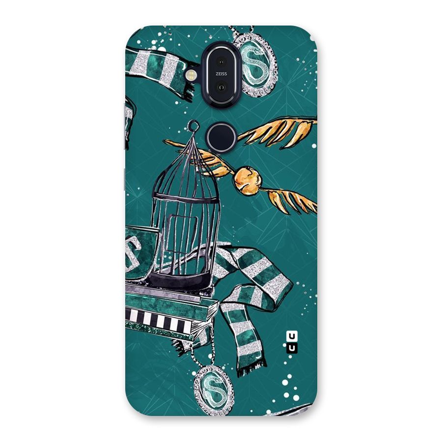 Green Scarf Back Case for Nokia 8.1
