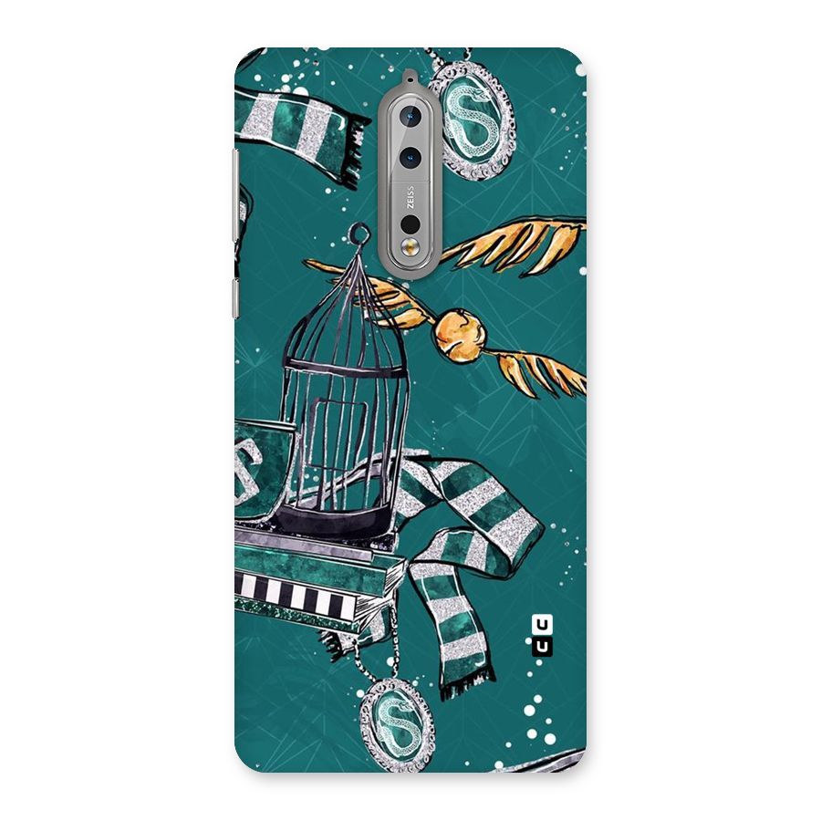 Green Scarf Back Case for Nokia 8