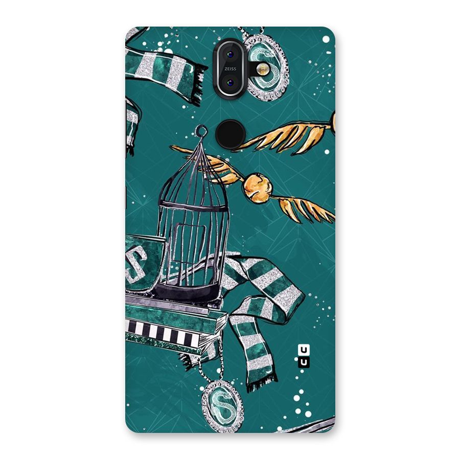 Green Scarf Back Case for Nokia 8 Sirocco