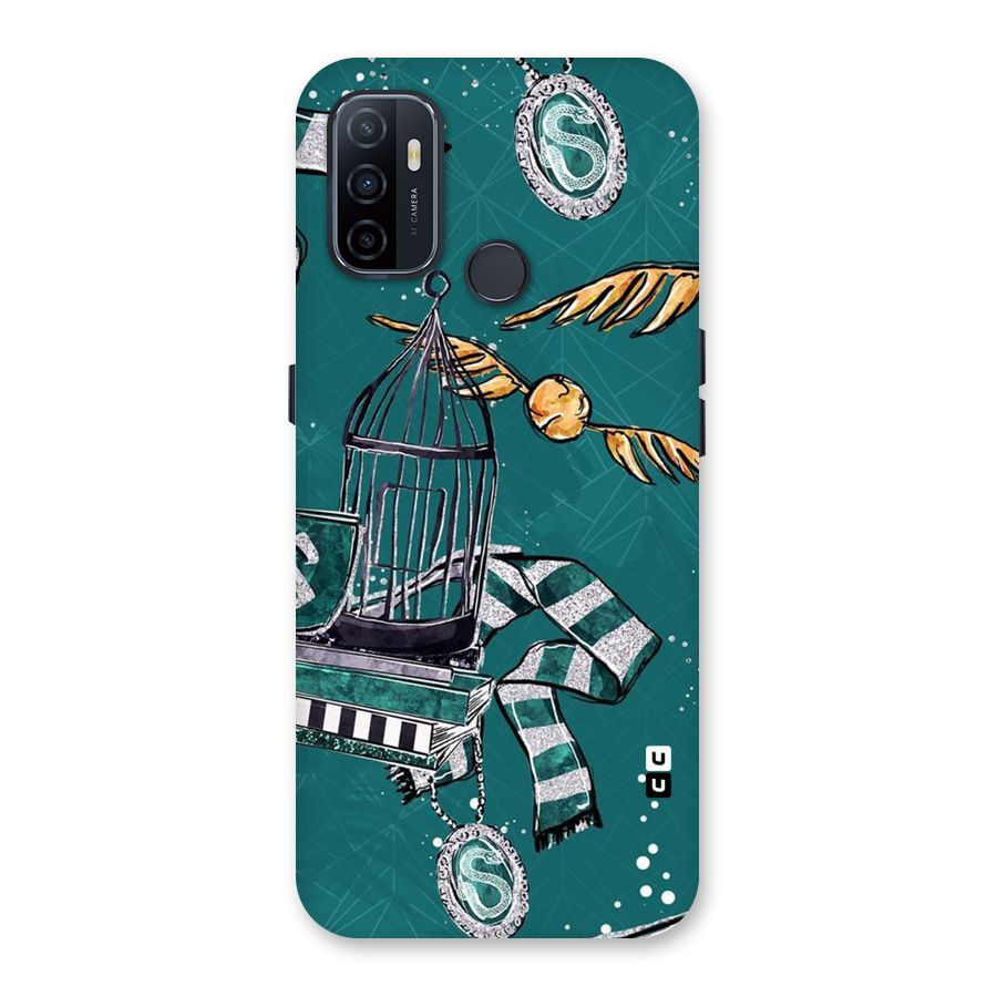 Green Scarf Back Case for Oppo A32