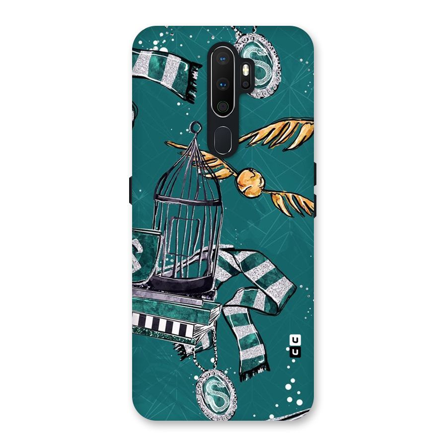 Green Scarf Back Case for Oppo A5 (2020)
